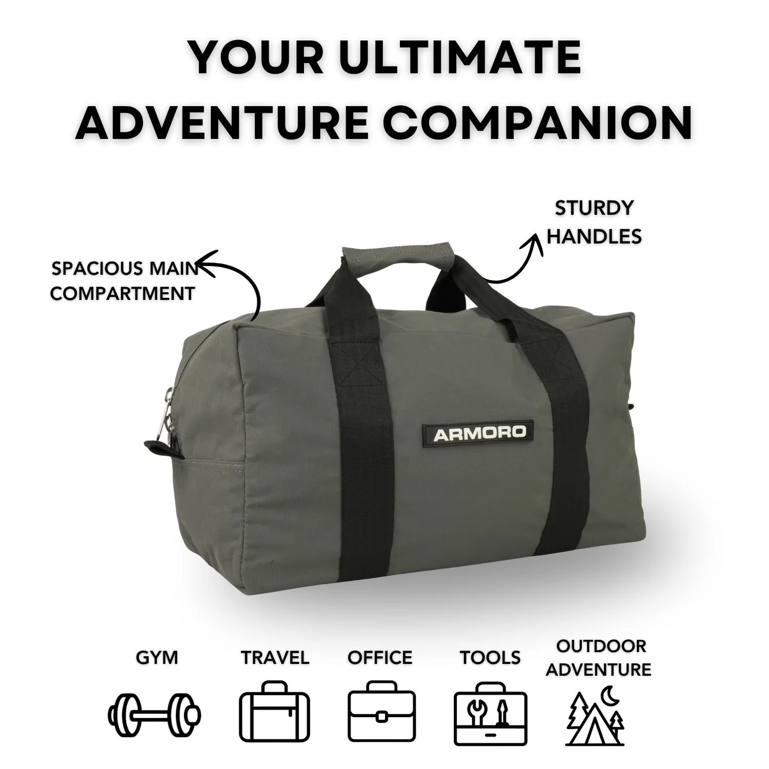 Waterproof Canvas Duffle Bag - Image 5