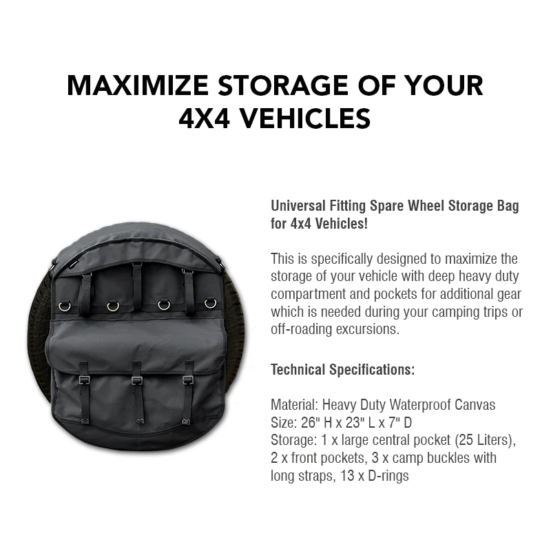 Spare Wheel Storage Camping Bag - Image 14